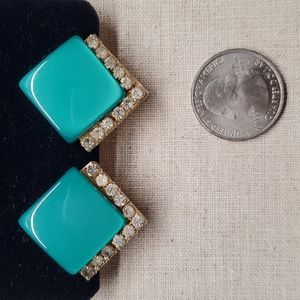 Coro designer vintage clip on earrings
